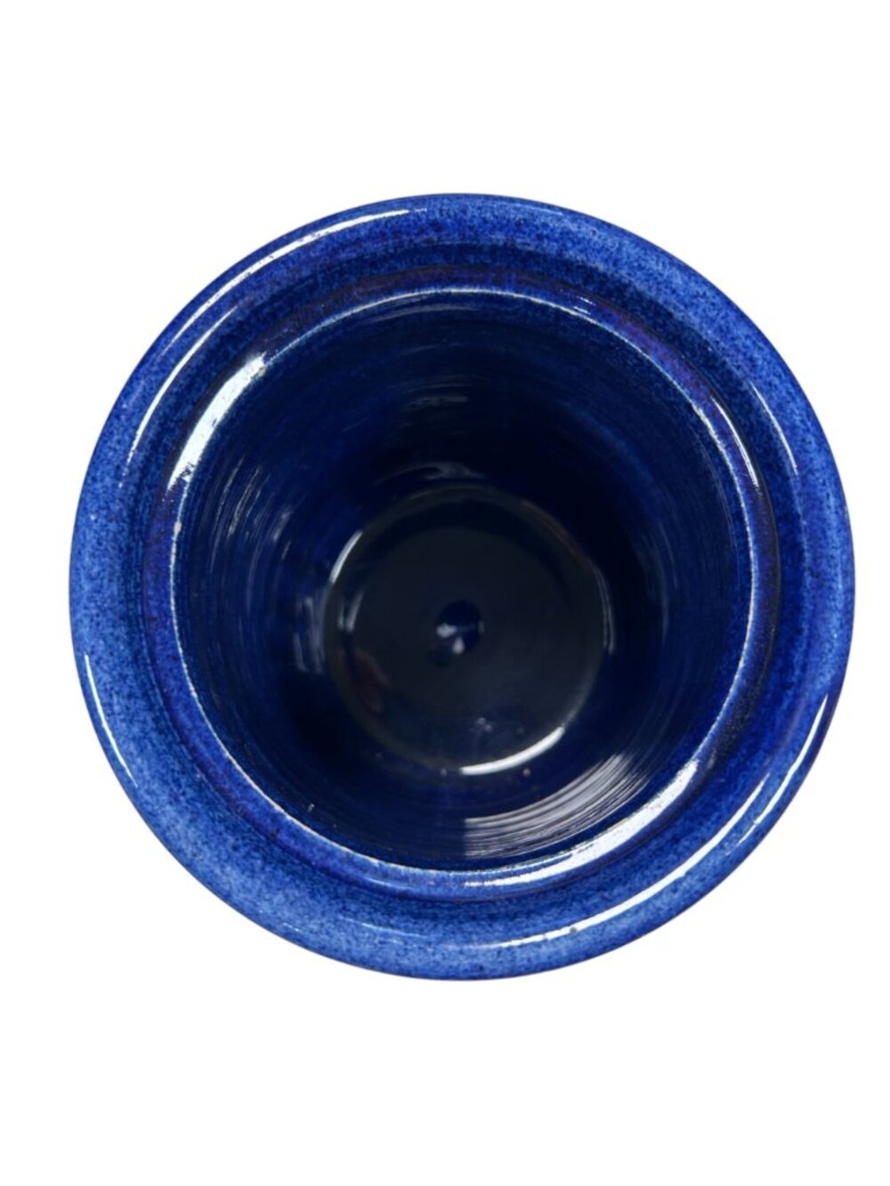 Brian Miller Pottery Cobalt Blue Ceramic Crock Grannycore Canister - Picture 2 of 6